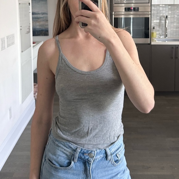 Brandy Melville Grey Spaghetti Strap Tank - Picture 2 of 6